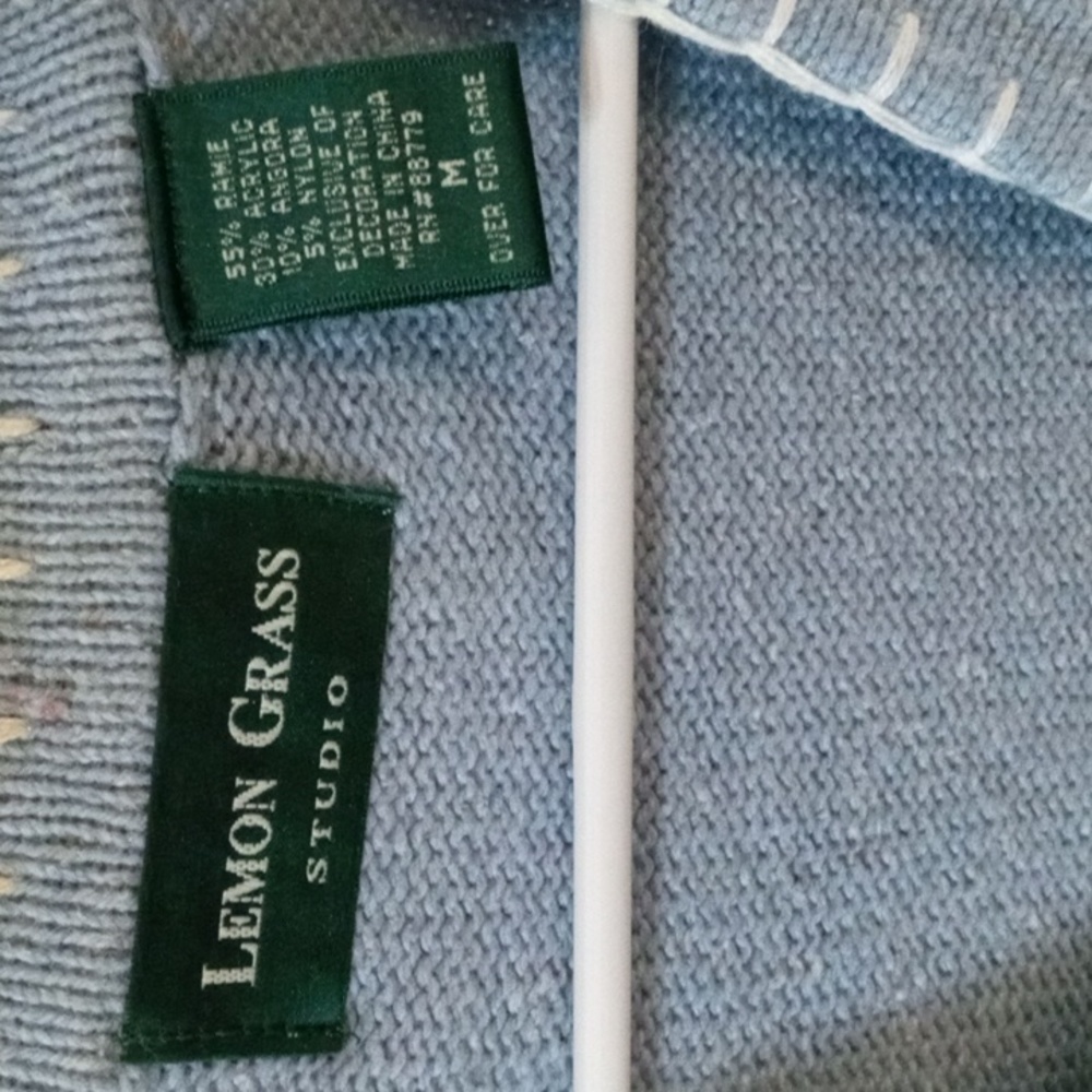 Lemon Grass Studio Light Blue Christmas Vest - Picture 2 of 2